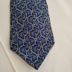 FORMAT - REGIS 100% Silk Made in Japan Blue Multi Geometric Print